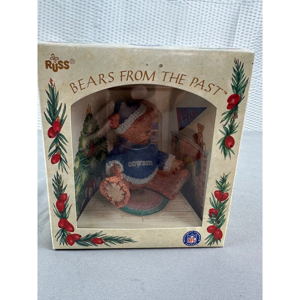 Russ Bears From The Past NFL Dallas Cowboys Christmas ornament 1994‎